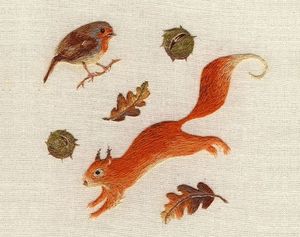 Миниатюрная вышивка животных и птиц от Chloe Giordano