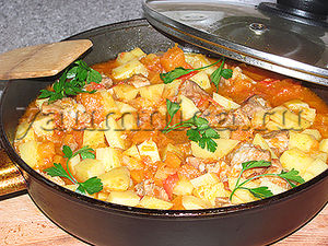 Очень вкусное овощное рагу с мясом и тыквой – пошаговый фото рецепт