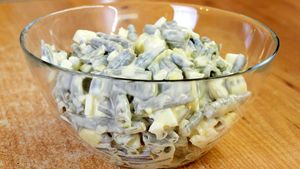 Салат из стручковой фасоли и яиц - видео рецепт