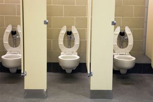 Почему в сиденьях унитазов в общественных туалетах есть зазор?