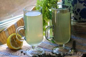 Лимонад из зеленого чая с мятой