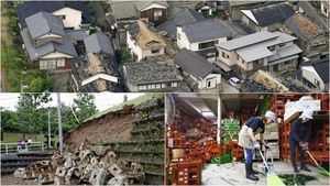 Сильное землетрясение в Японии