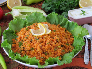 "Кысыр" - салат из булгура и зелени по-турецки