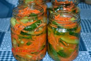 Огурцы по Корейски с Морковью, рецепт на зиму