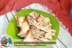 Домашние чипсы из армянского лаваша в духовке — 4 рецепта