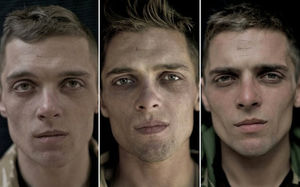Портреты солдат до, во время и после службы