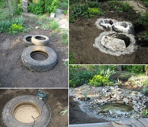 Оформление мини-пруда в саду