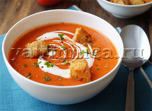 Холодный суп гаспачо — простой пошаговый фото рецепт