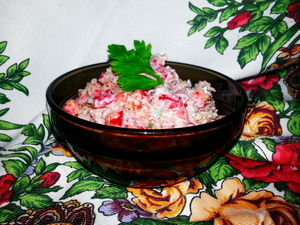 Бесподобный салат из полбы «Фарро Капрезе» (очень удачный рецепт – салат такой сытный, что можно назвать, вторым блюдом)