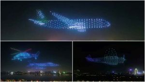 «Самолет-призрак», в котором были задействованы 800 беспилотников