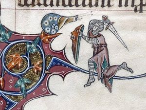 Странные средневековые сцены битвы между людьми ...и улитками (21 фото)