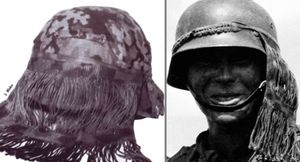 Какую функцию выполняли «волосы» на каске немецких солдат﻿