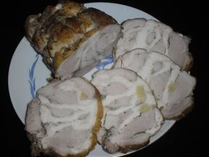 Свинина, запечённая с куриным филе