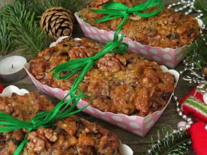 Фруктово-ореховый Рождественский кекс