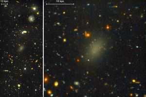 Найдена галактика, состоящая на 99,99 процента из темной материи
