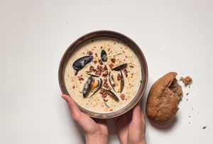Рецепт супа клэм-чаудер с мидиями