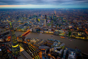 Энергопотребляющий Лондон с высоты птичьего полета