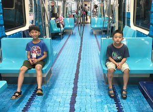 В Тайбэе вагоны метро превратили в спортивные площадки