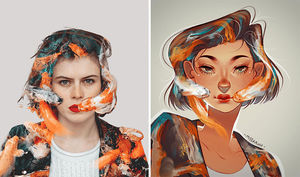 «Я художник, я так вижу!»: 16 талантливых иллюстраторов перерисовали портреты девушек