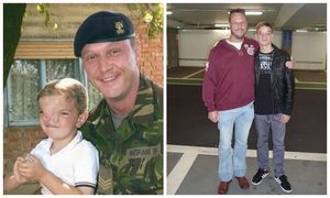 Британский солдат собрал деньги на операцию для мальчика из Боснии, который родился с редким дефектом на лице