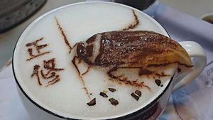 А у нас на Тайване в кофе тараканы: жутко реалистичный латте-арт
