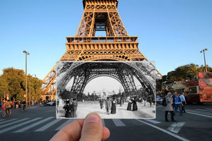 Окно в прошлое: фотограф соединил Париж прошлого и настоящего