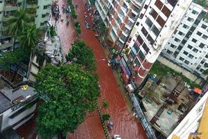 Кровавые реки-улицы в Бангладеш