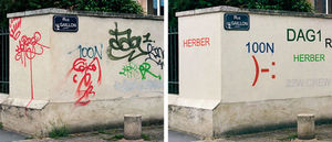 Французский художник исправляет уродливое граффити