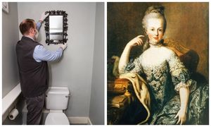 Семья случайно узнала, что зеркало в их туалете когда-то принадлежало Марии Антуанетте