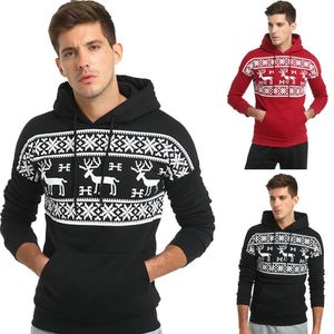 Модный мужской пуловер с рождественским принтом 