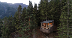 Уникальные домики на деревьях Woodnest парят в норвежском лесу