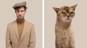 Почти не отличить: фотограф показал, как похожи коты со своими хозяевами
