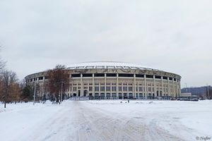 Вид из президентской ложи стадиона Лужники