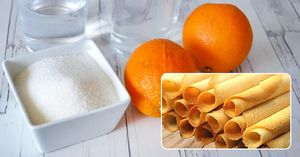 Сахарные трубочки с апельсином