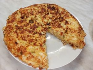 Ленивый пирог из лаваша с курицей и сыром