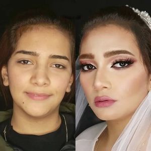 «Со свадебным макияжем и без»: как в действительности выглядят арабские невесты