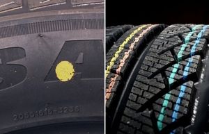 Цветные полоски и точки на шинах: что они означают на самом деле