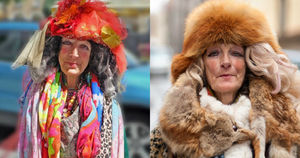 80-летняя бездомная из Вильнюса стала местной знаменитостью и настоящей иконой стиля