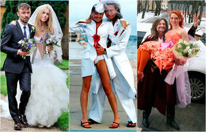 13 звездных невест, которые отличились нелепыми свадебными нарядами