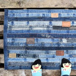Как сделать стильные коврики для дома из джинсы