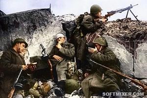 Цветные фотографии советских солдат во время Второй мировой войны