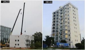 В Китае 10-этажный жилой дом построили «под ключ» чуть больше, чем за сутки