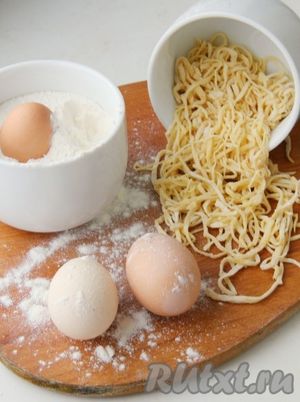 Рецепт яичной домашней лапши
