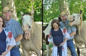 Видео: Лошадь подошла к паре, решив оживить фотосессию и показать, как надо позировать