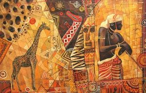 Африканские этнические мотивы и фэнтези на знойных картинах питерской художницы