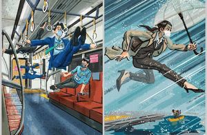 Обычная жизнь, полная подвигов: 15 рисунков повседневных Олимпийских игр японцев