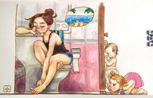 Без ретуши и комментариев: Ироничные иллюстрации о том, каково это - быть мамой