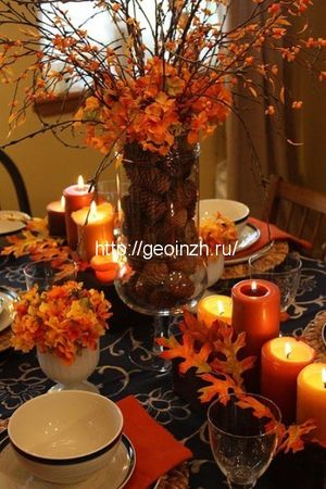 Осенний декор свечей своими руками