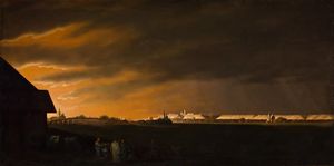 Закат над Тобольском. Ян Кшиштоф Дамель, 1820