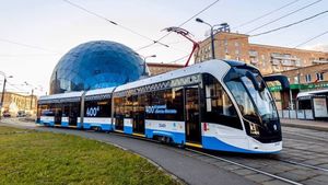 В столице на маршрут вышел 400-й трамвай «Витязь-Москва»